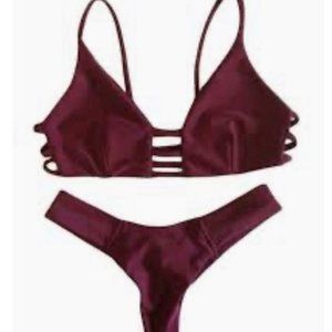 Cheeky Maroon Bikini Size Small